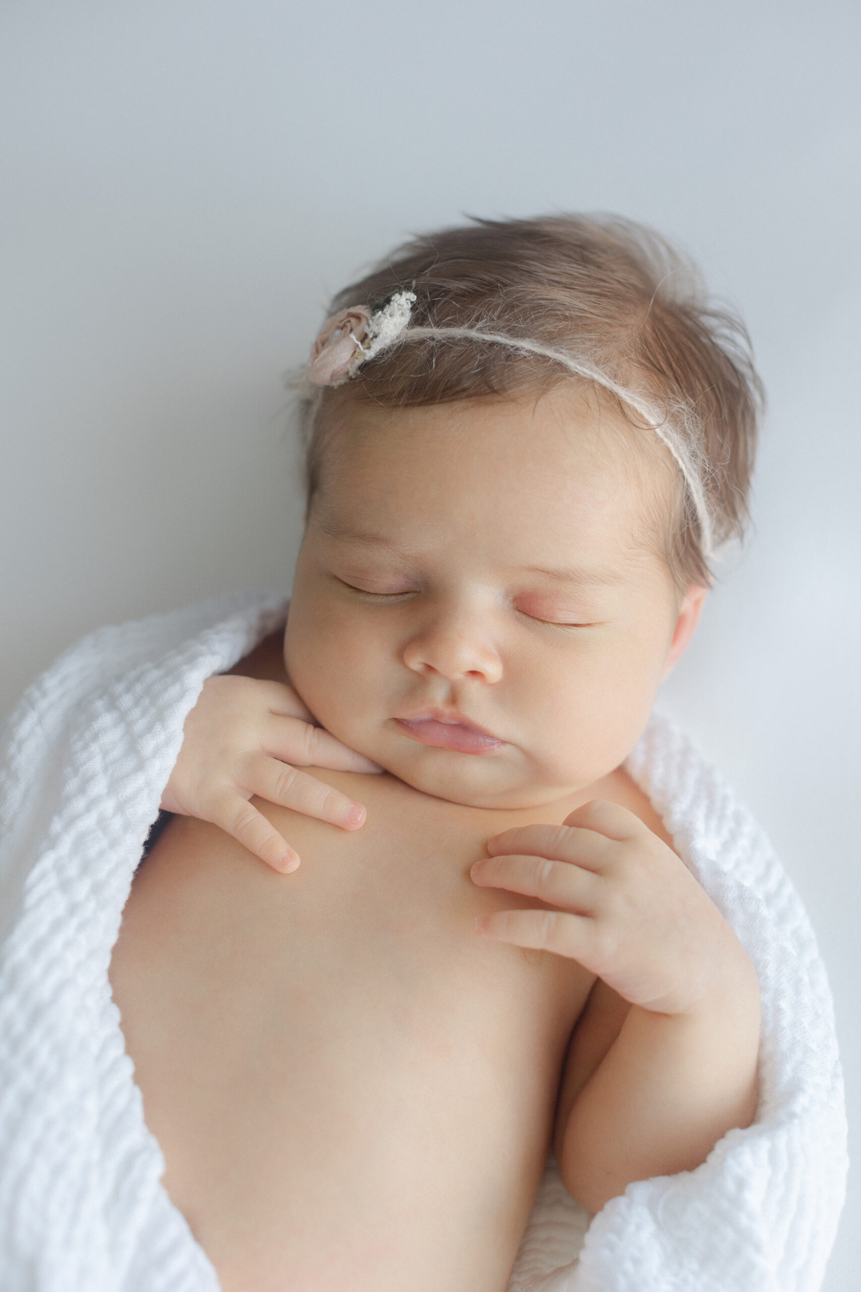 sleepy newborn baby - Newborn Photography Session in Benton