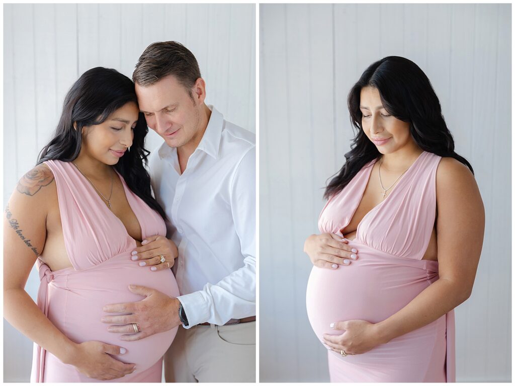 Maternity Photos in Benton - Indoor session with husband and wife