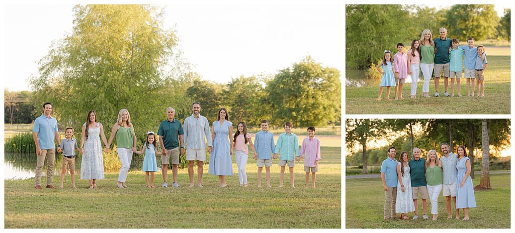 Large family photography session in Shreveport.