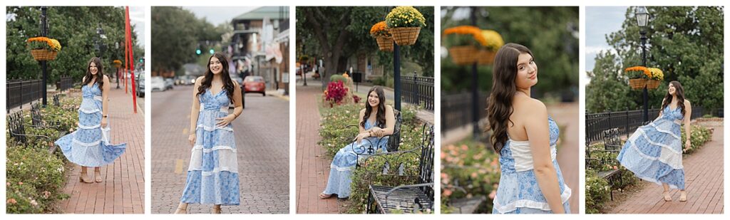Senior girl posing for graduation photos.