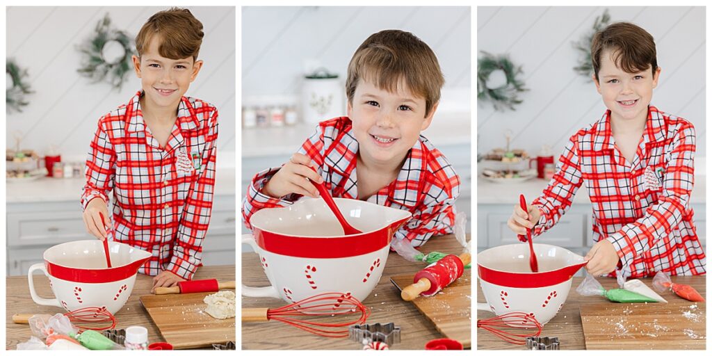 Side by sides of brother's posing for baking pictures