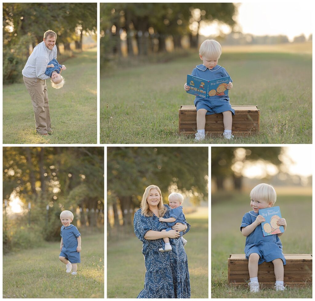 Mother and father posing with their son.