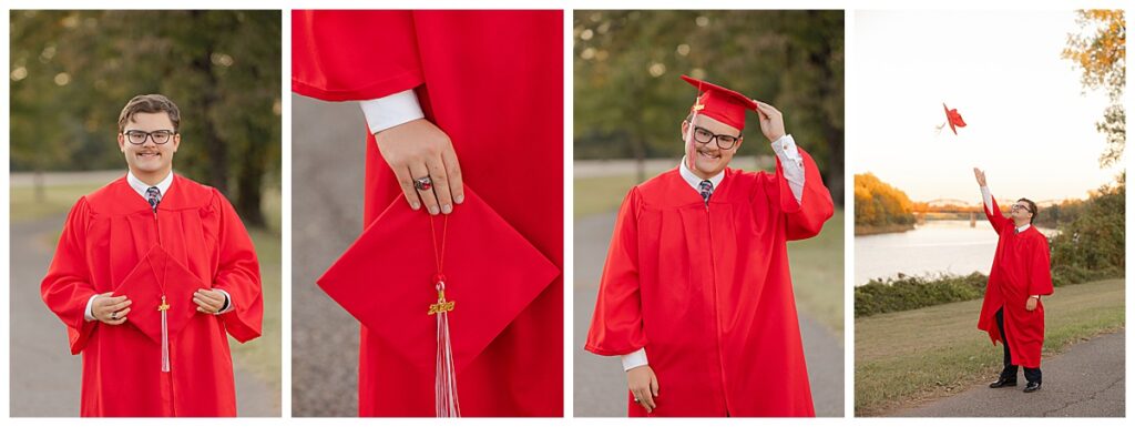 Shreveport-Bossier senior photos with cap and gown