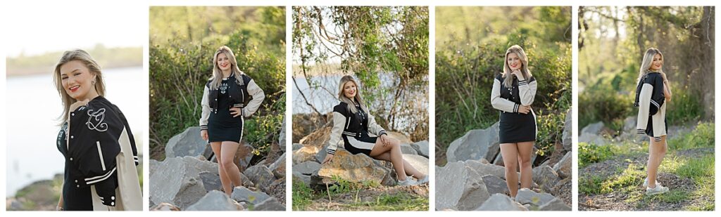 outdoor senior session Shreveport-Bossier golden hour