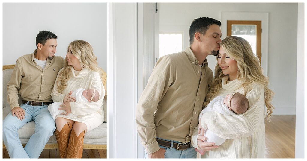 Shreveport newborn photographer capturing sibling love and family connection