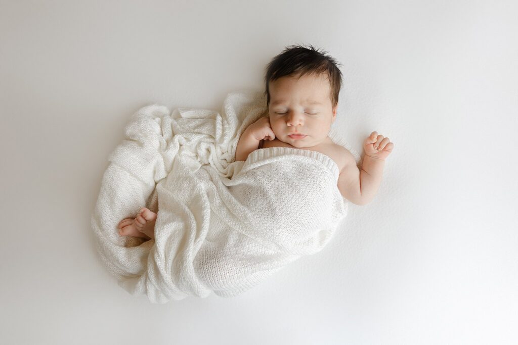 Shreveport newborn photography session with soft, calm lighting.